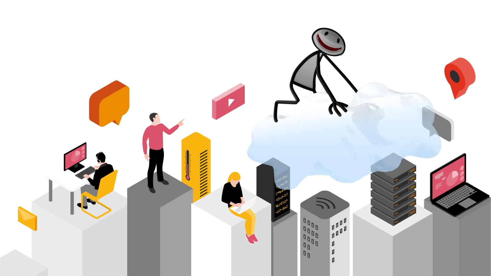 illustration représentant le cloud