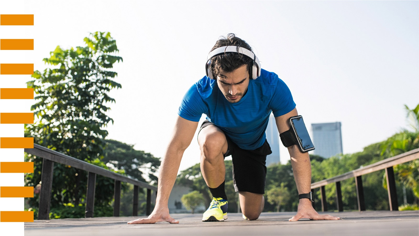 Personne se préparant à courir